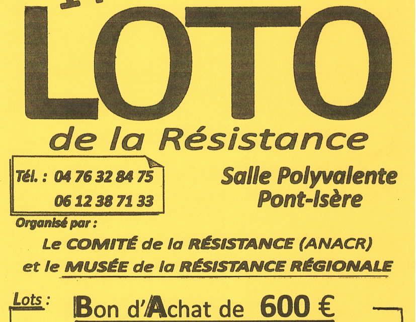 LOTO 02/03/2025 A 14H PONT38