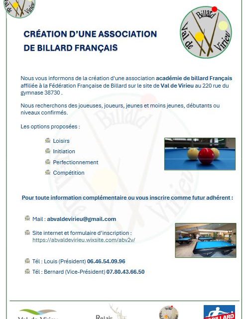 NOUVELLE ASSOCIATION DE BILLARD – VAL DE VIRIEU